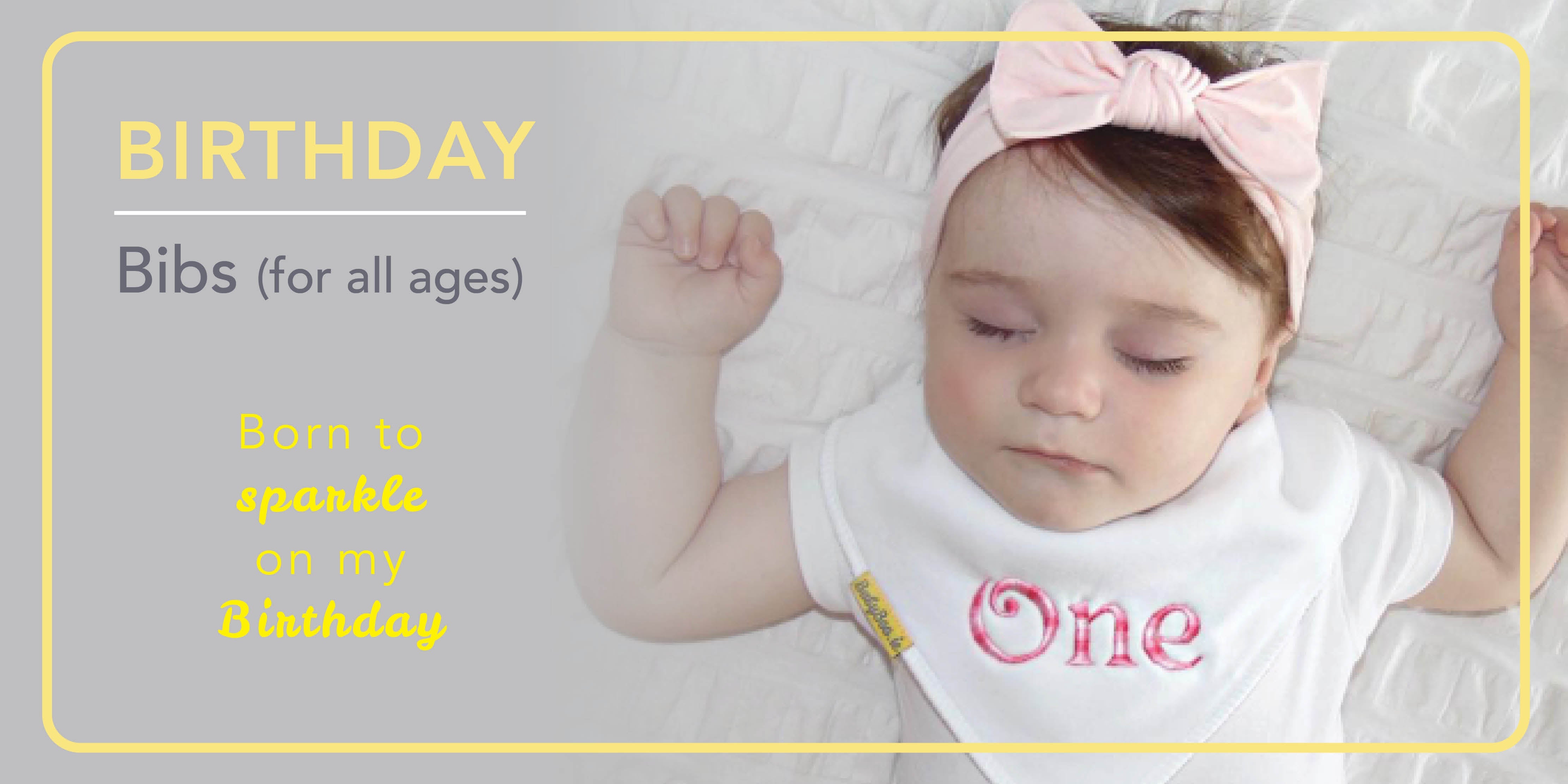 Birthday bibs