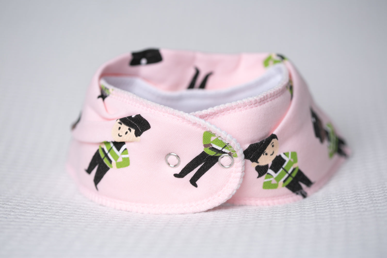 Baby pink future Garda organic cotton DribbleBoo bandana bib