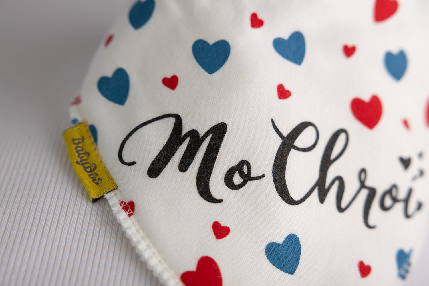 Cream Mo Chroí Organic Cotton DribbleBoo Bandana bib