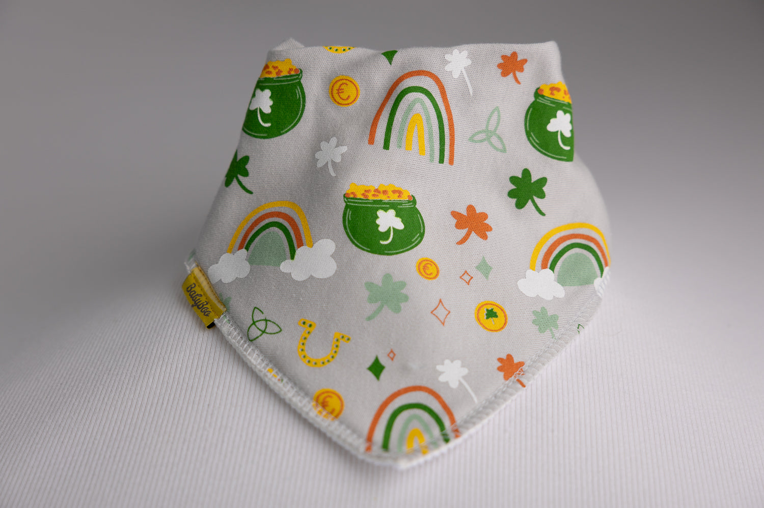 Lucky St Patrick's Day organic cotton DribbleBoo bandana bib