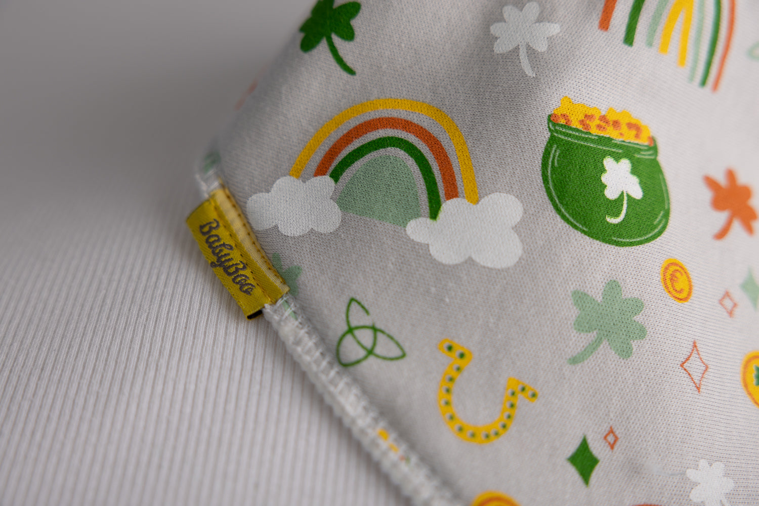 Lucky St Patrick's Day organic cotton DribbleBoo bandana bib