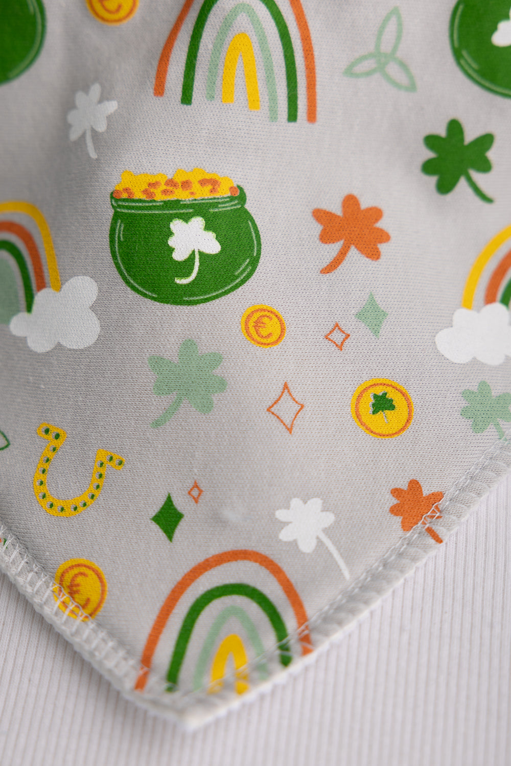 Lucky St Patrick's Day organic cotton DribbleBoo bandana bib