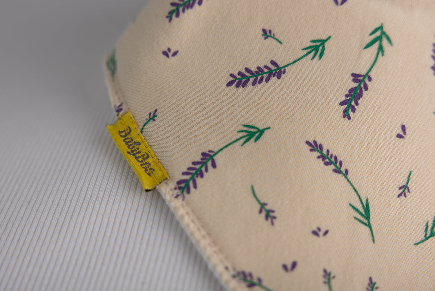 Lavender organic cotton DribbleBoo bandana bib