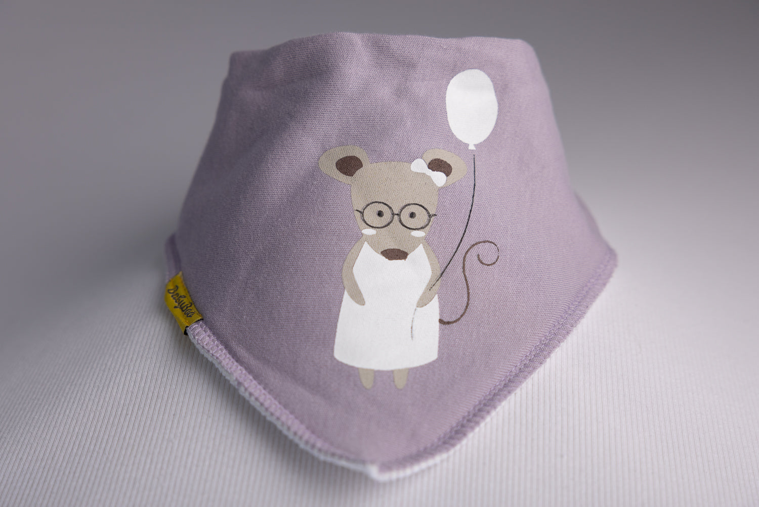 Millie the mouse organic cotton DribbleBoo bandana bib