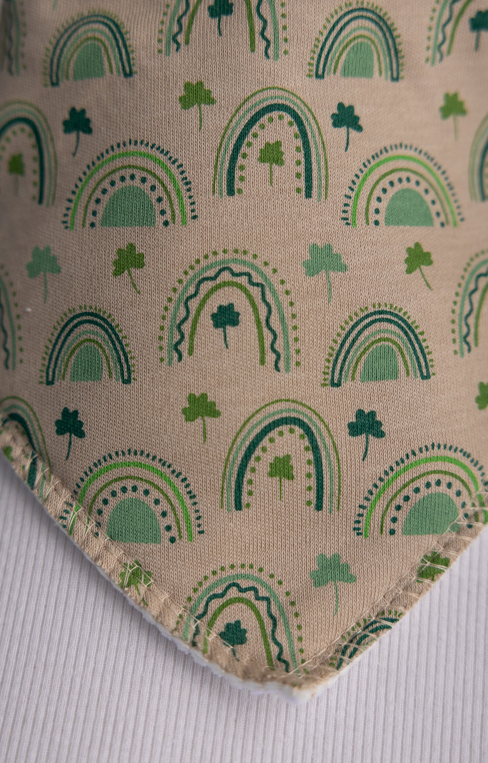 Irish Rainbows organic cotton DribbleBoo bandana bib