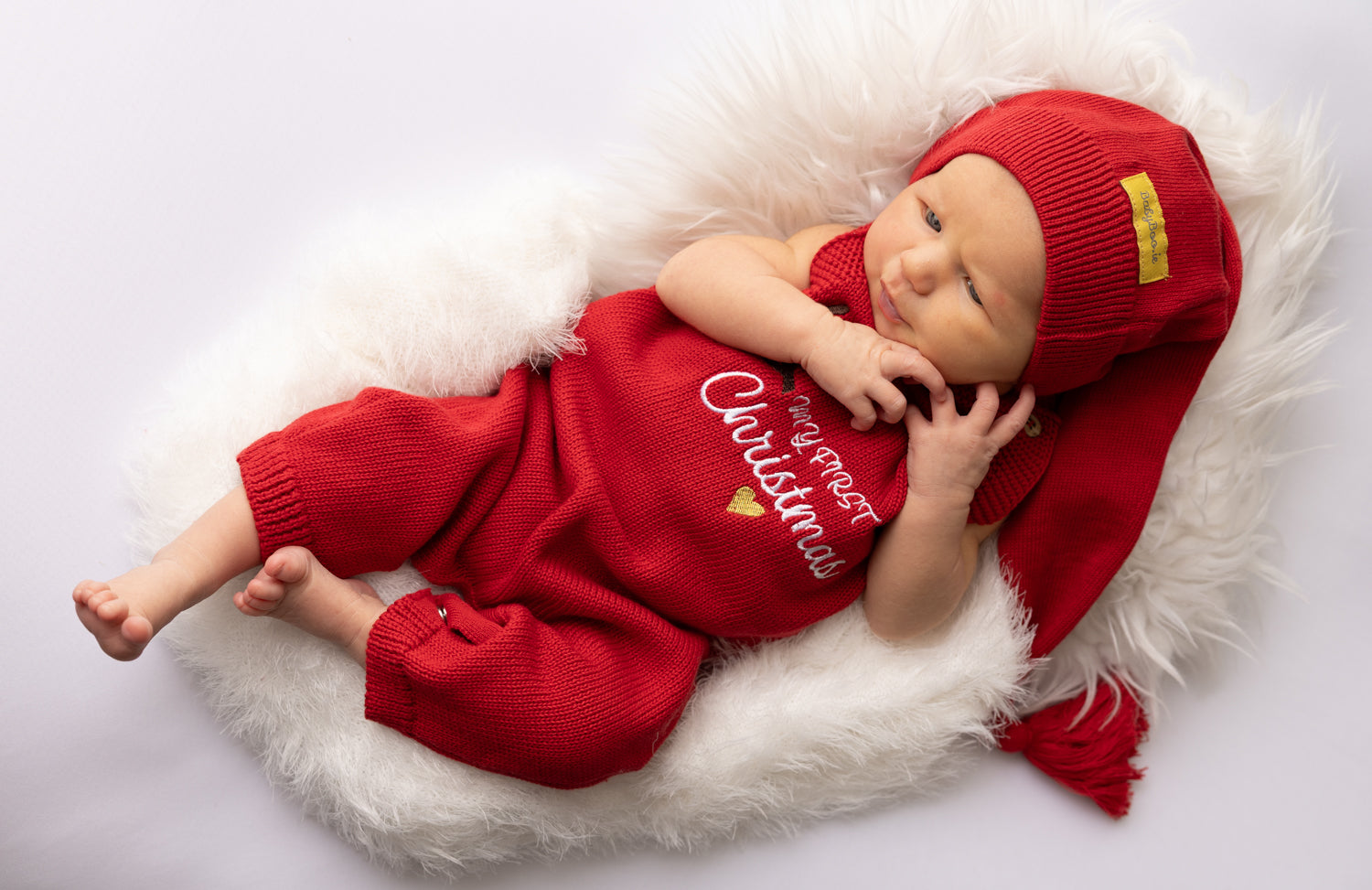 Red Christmas Knitted Santa Hat