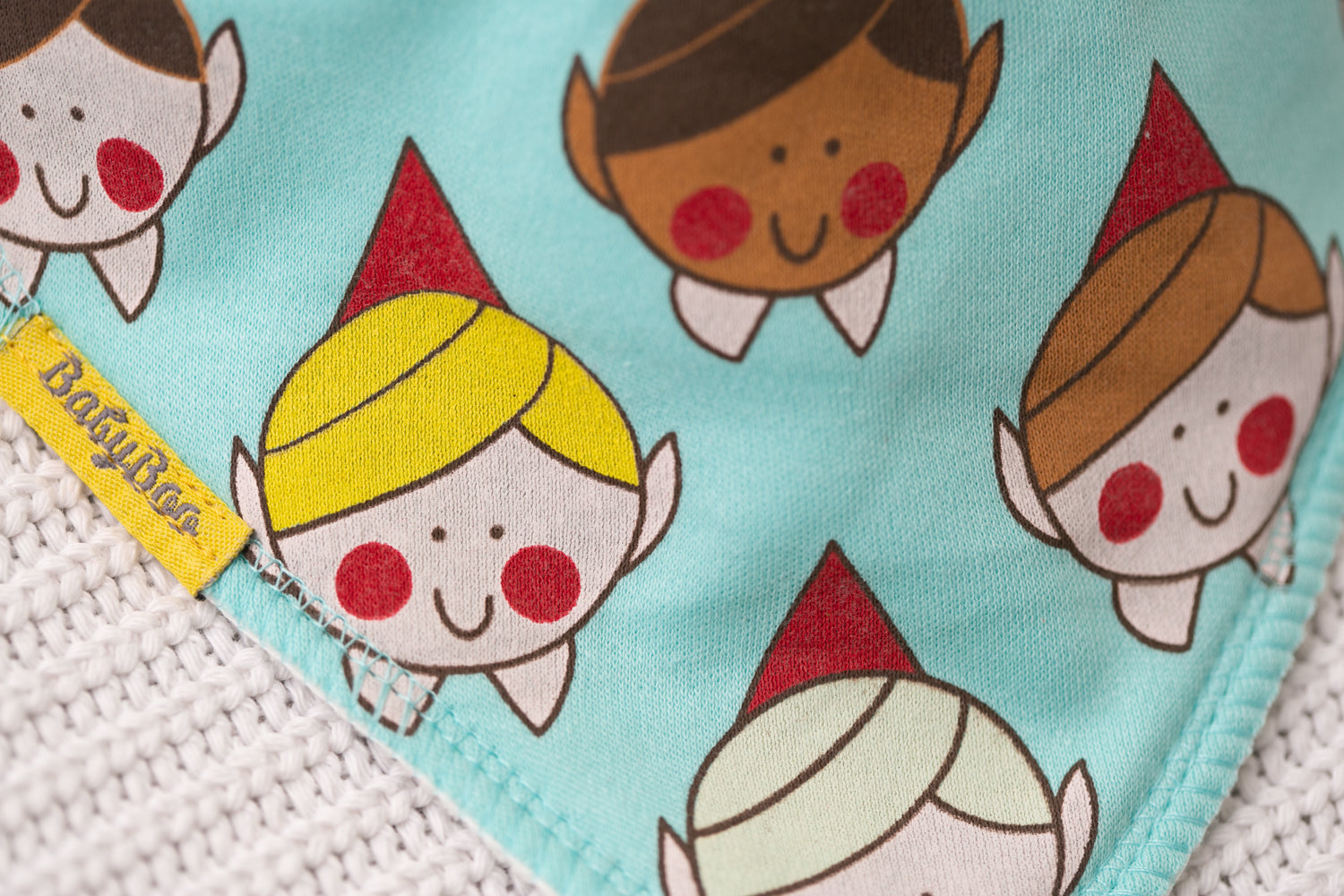 Cutest elves organic cotton DribbleBoo bandana bib