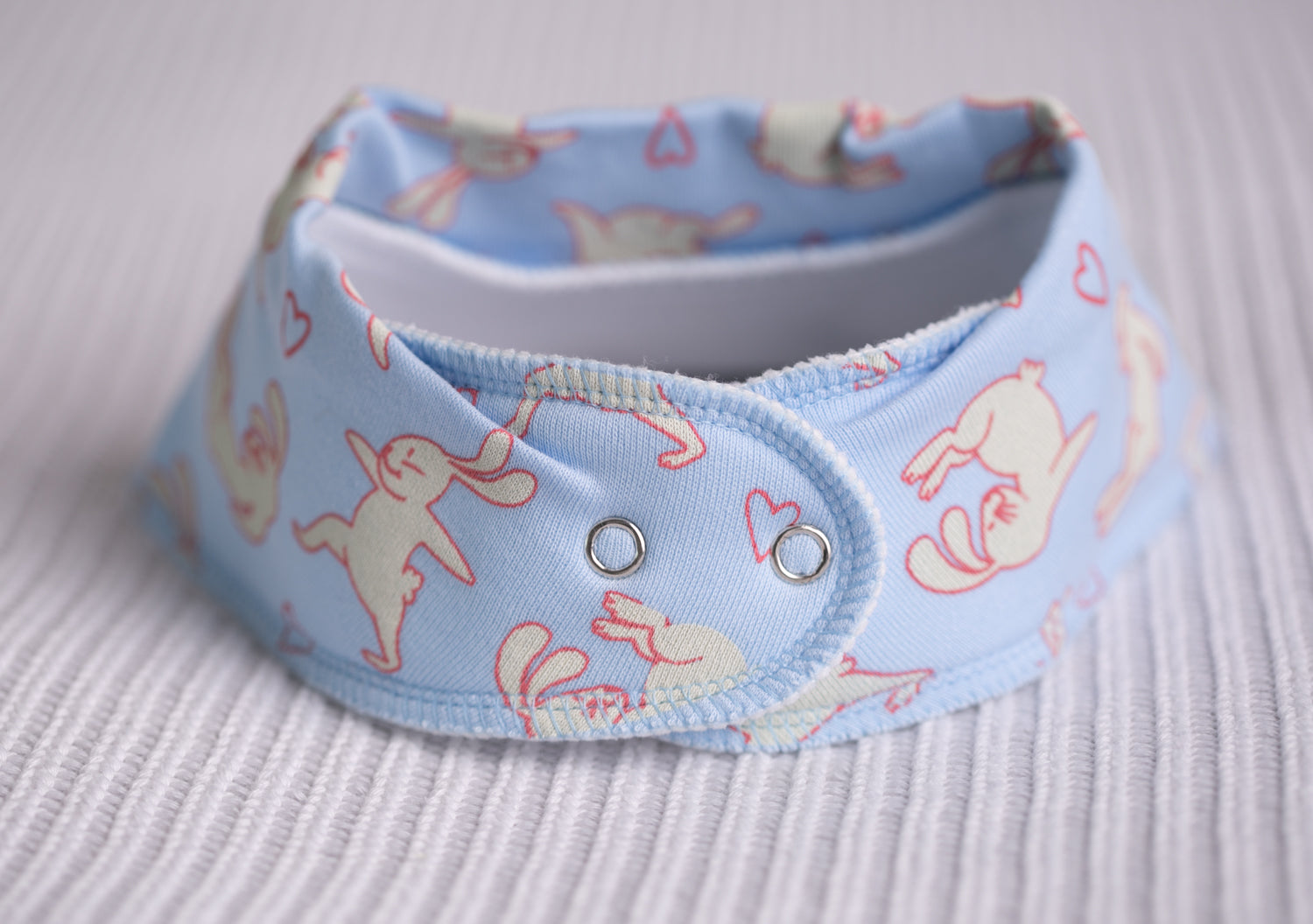 Yoga bunnies organic cotton DribbleBoo bandana bib