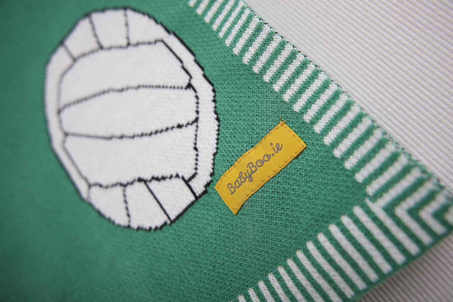 Green Gaelic Football Organic Cotton BlankieBoo blanket