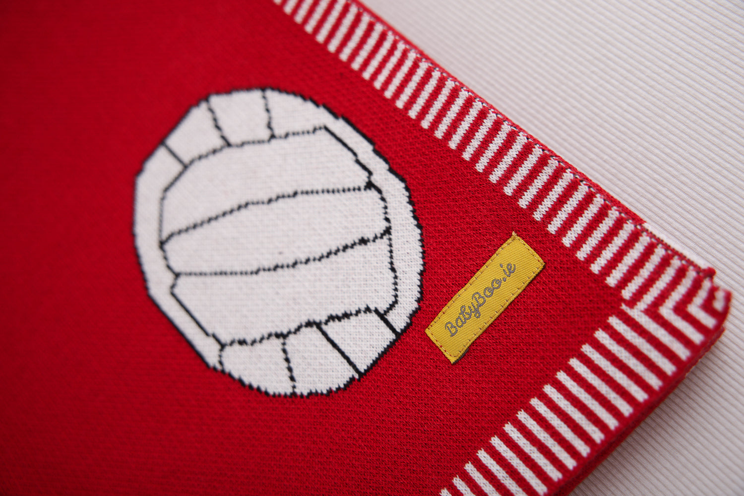 Red Gaelic Football Organic Cotton BlankieBoo blanket