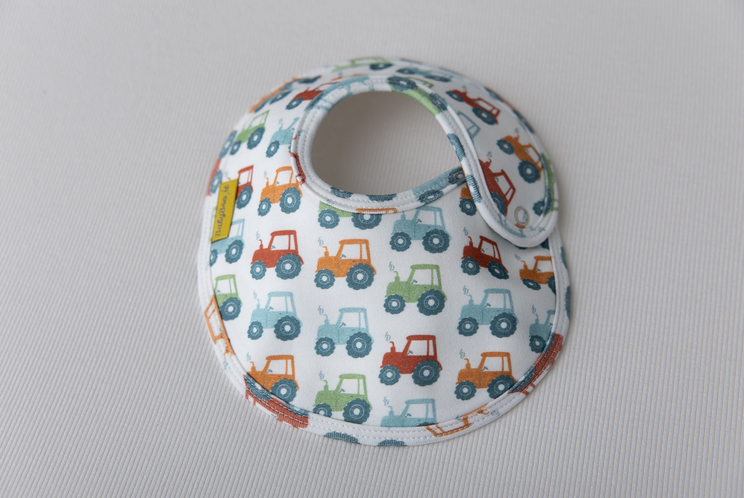 Vintage tractors organic cotton LittleBoo baby bib