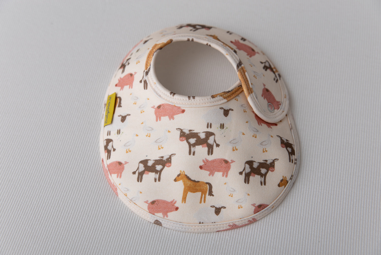 Cream Farm organic cotton LittleBoo baby bib