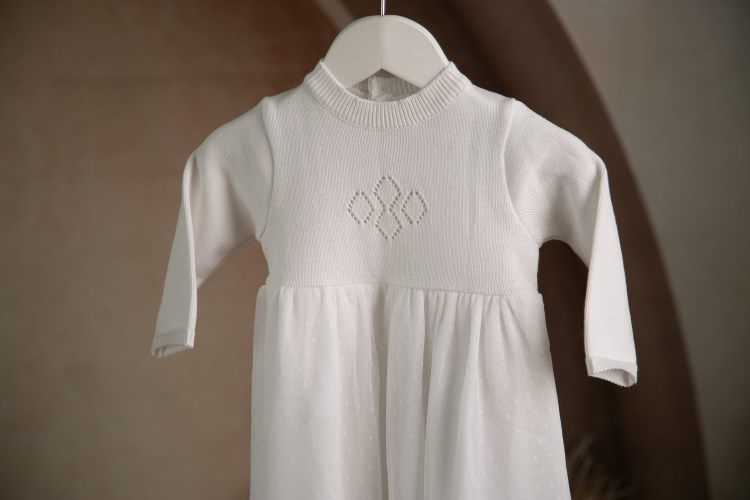 Imperfect - Fine knit and tulle style organic cotton dress (Áine)