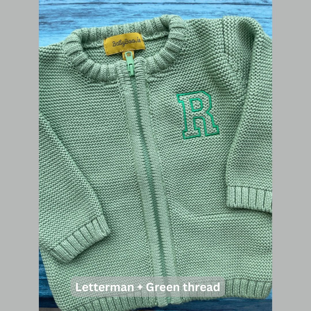 Apple organic cotton zipped cardigan