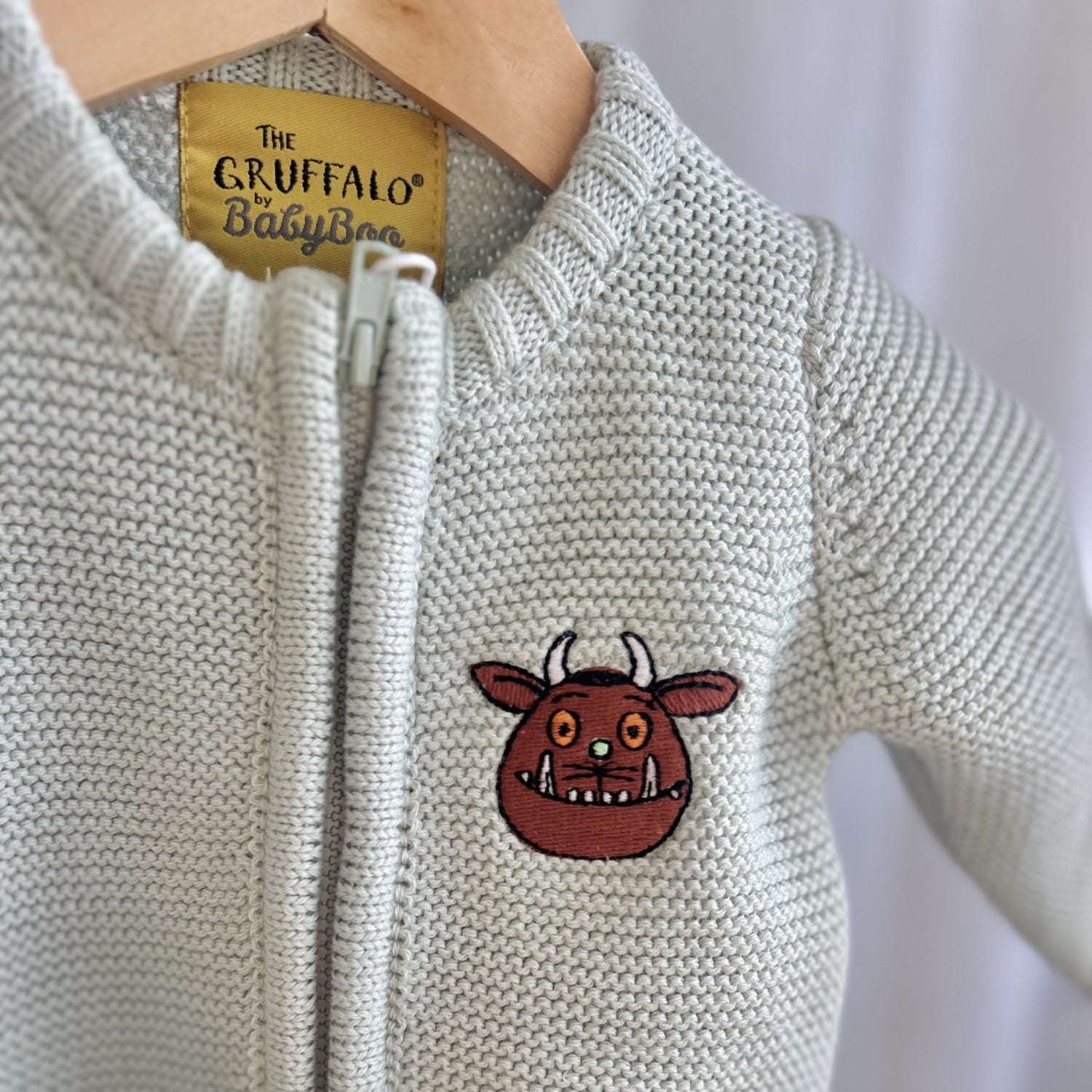 Mint The Gruffalo Organic Cotton Zipped Cardigan