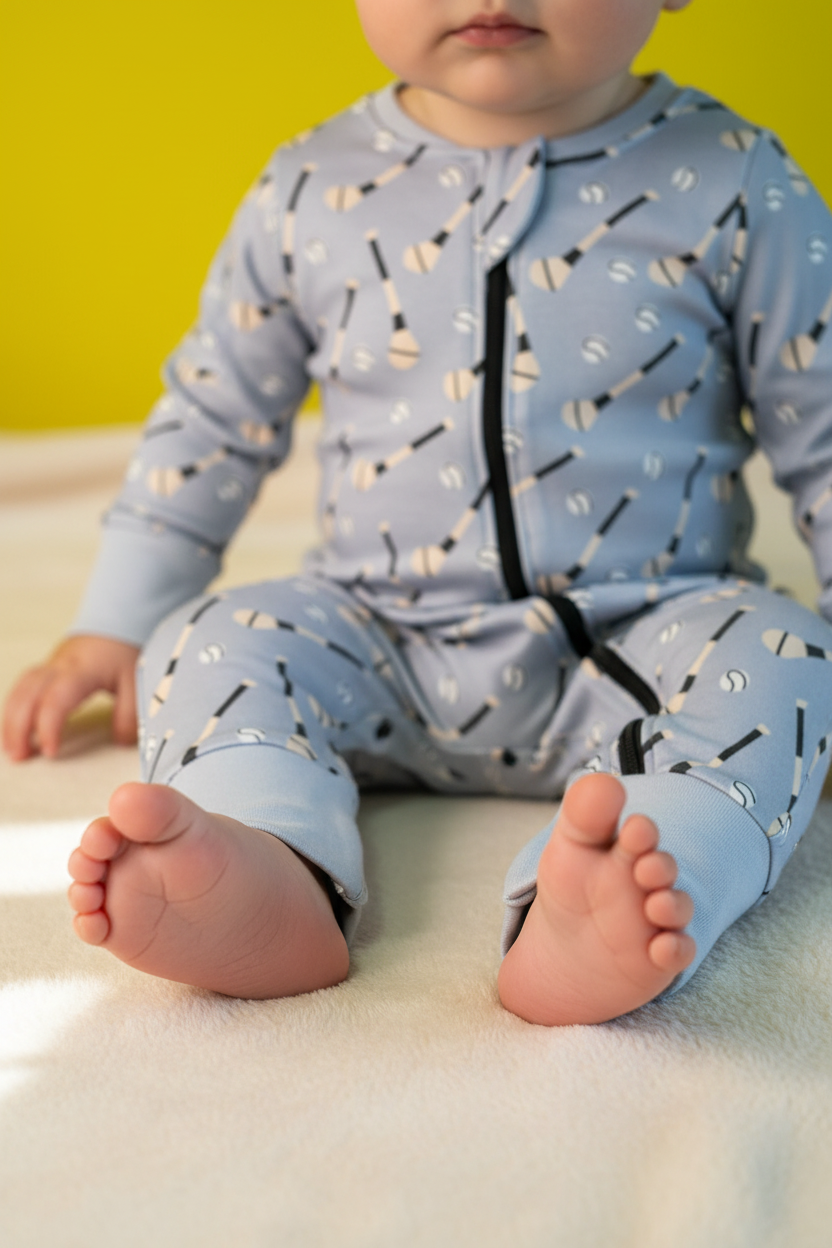 Light grey GAA organic cotton ZippyBoo suit