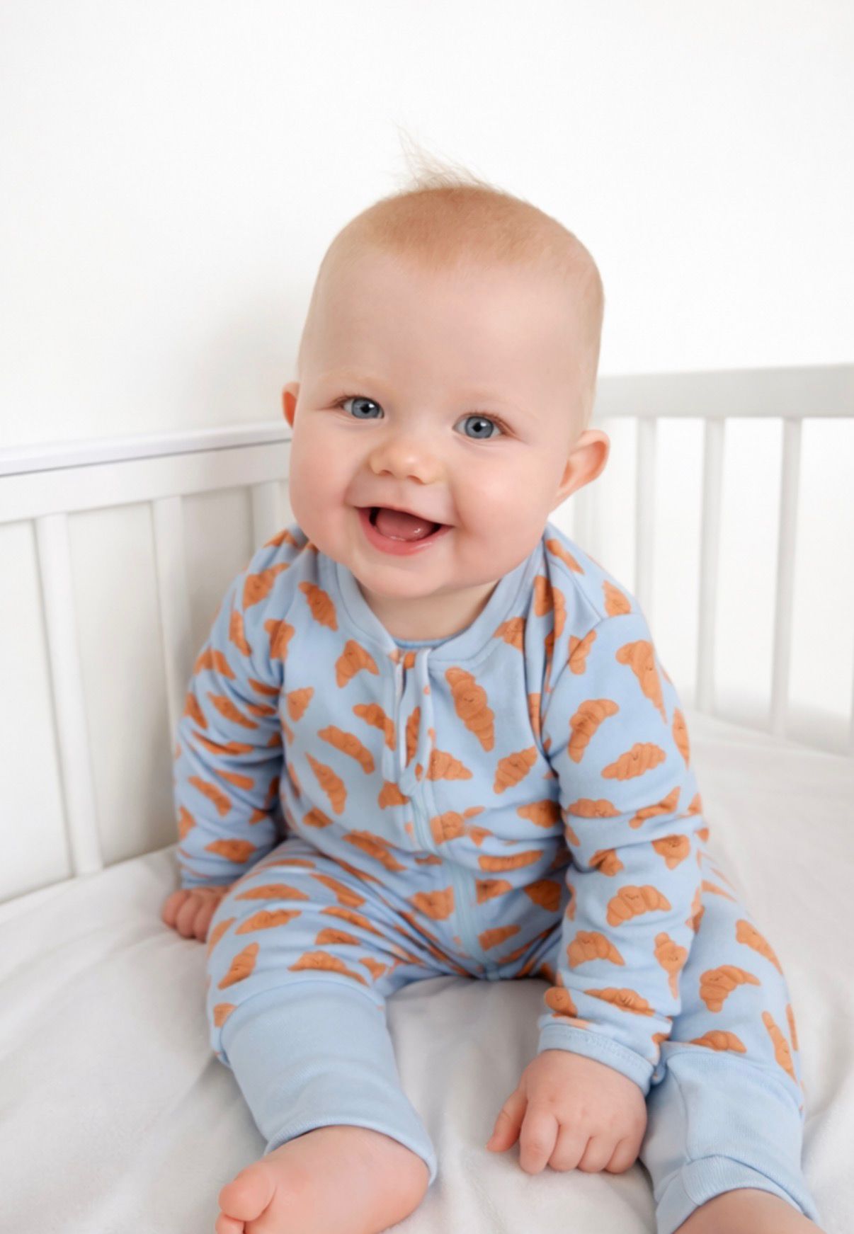Croissant fan organic cotton ZippyBoo suit