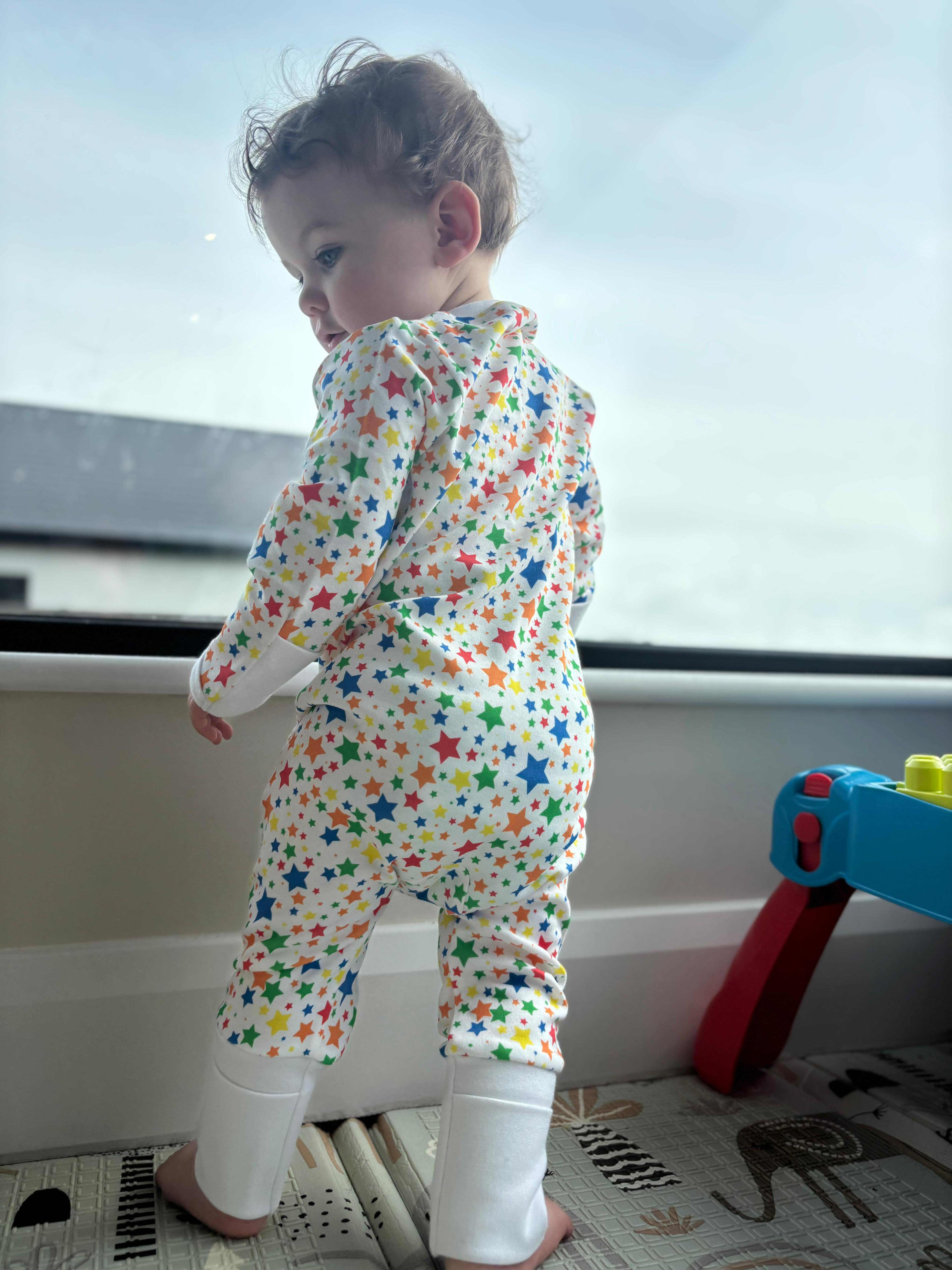 Superstars organic cotton ZippyBoo suit