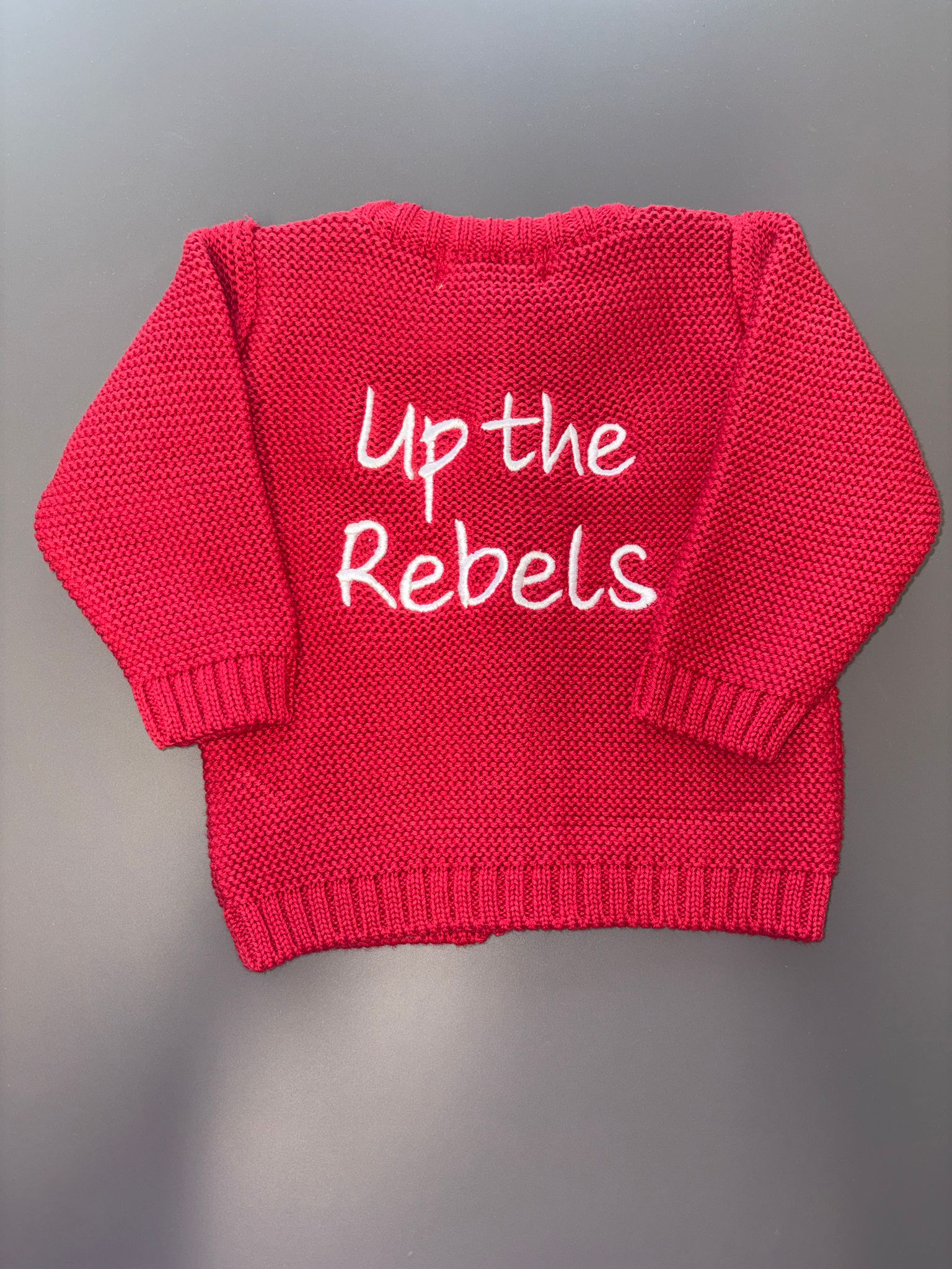 Up the Rebels organic cotton zipped cardigan