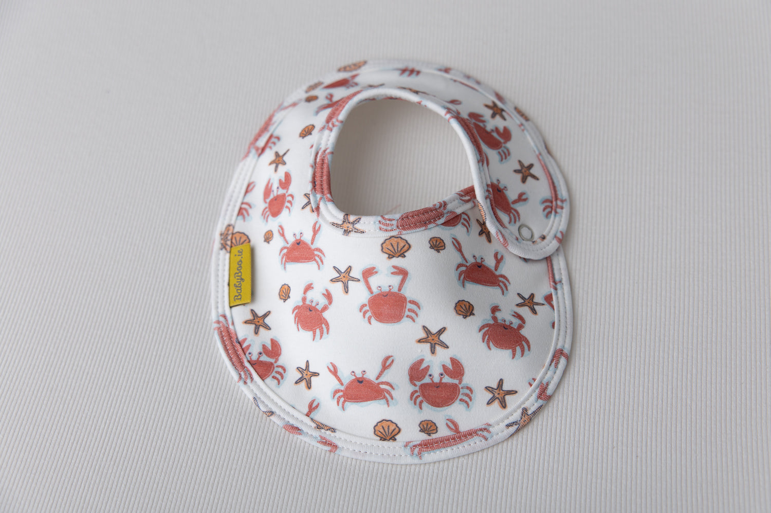 Crabs organic cotton LittleBoo baby bib