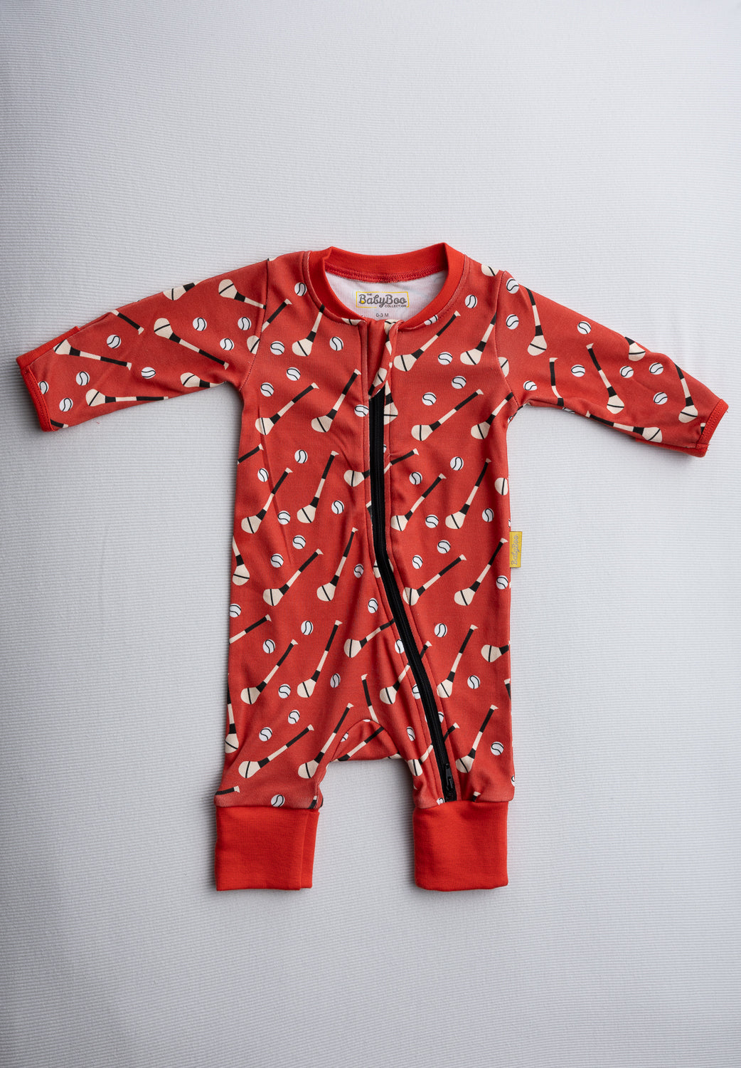 Red GAA organic cotton ZippyBoo suit