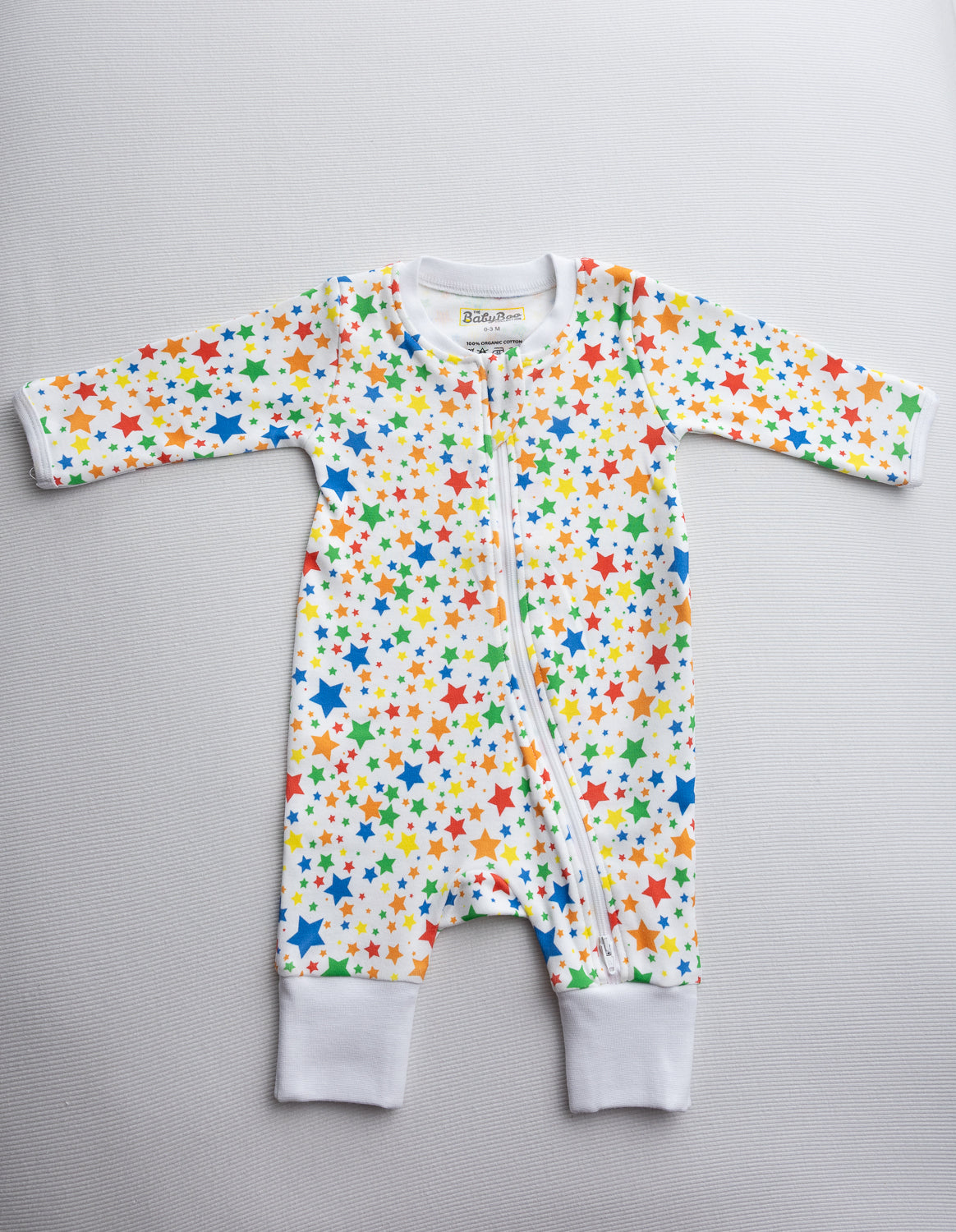 Superstars organic cotton ZippyBoo suit
