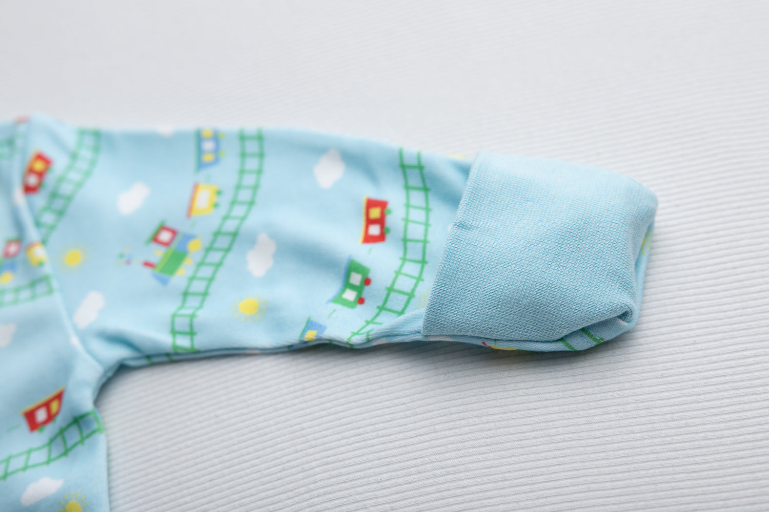 Choo choo trains organic cotton ZippyBoo suit