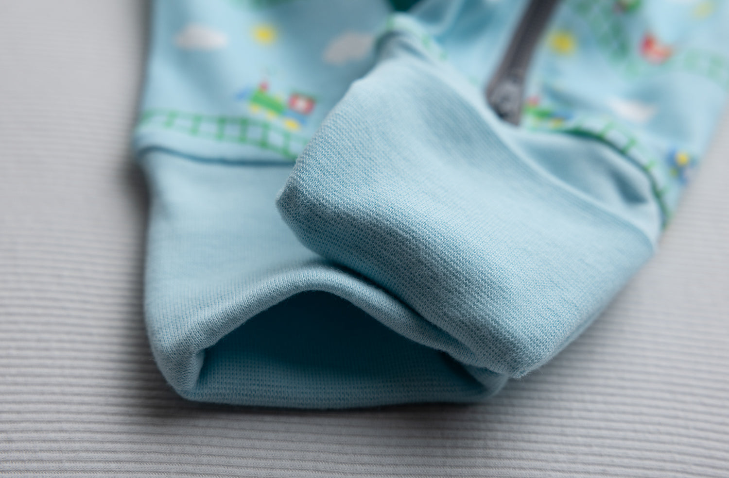 Choo choo trains organic cotton ZippyBoo suit