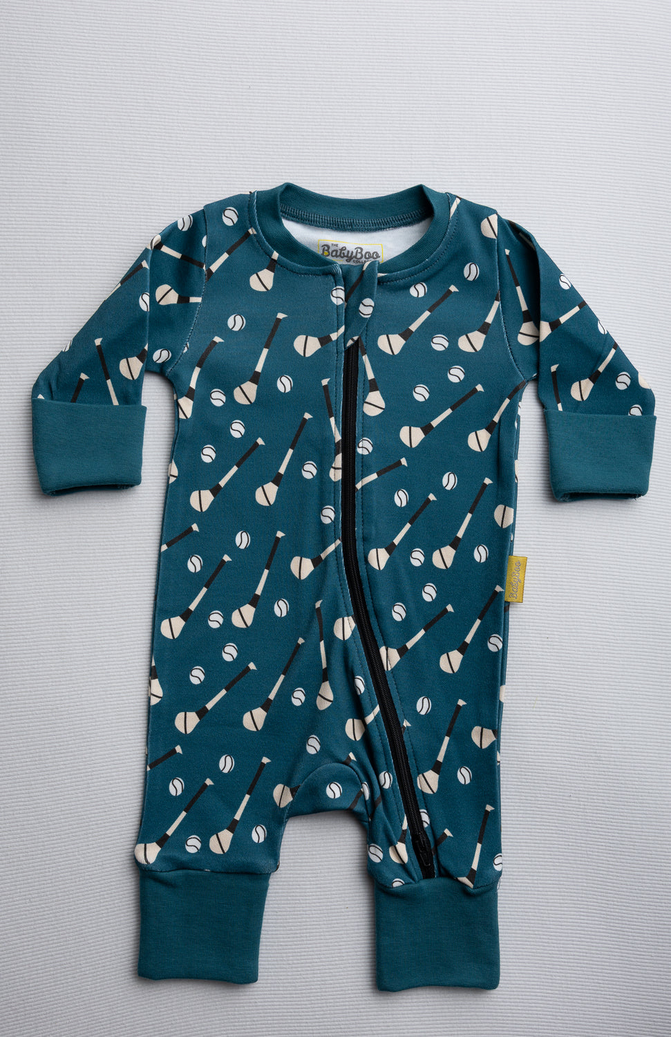 Petrol blue GAA organic cotton ZippyBoo suit