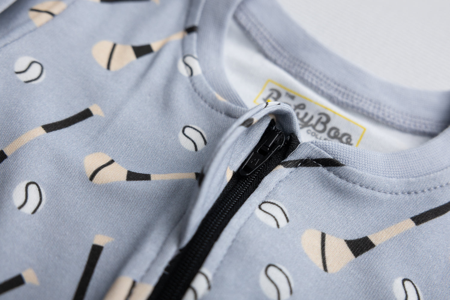 Light grey GAA organic cotton ZippyBoo suit