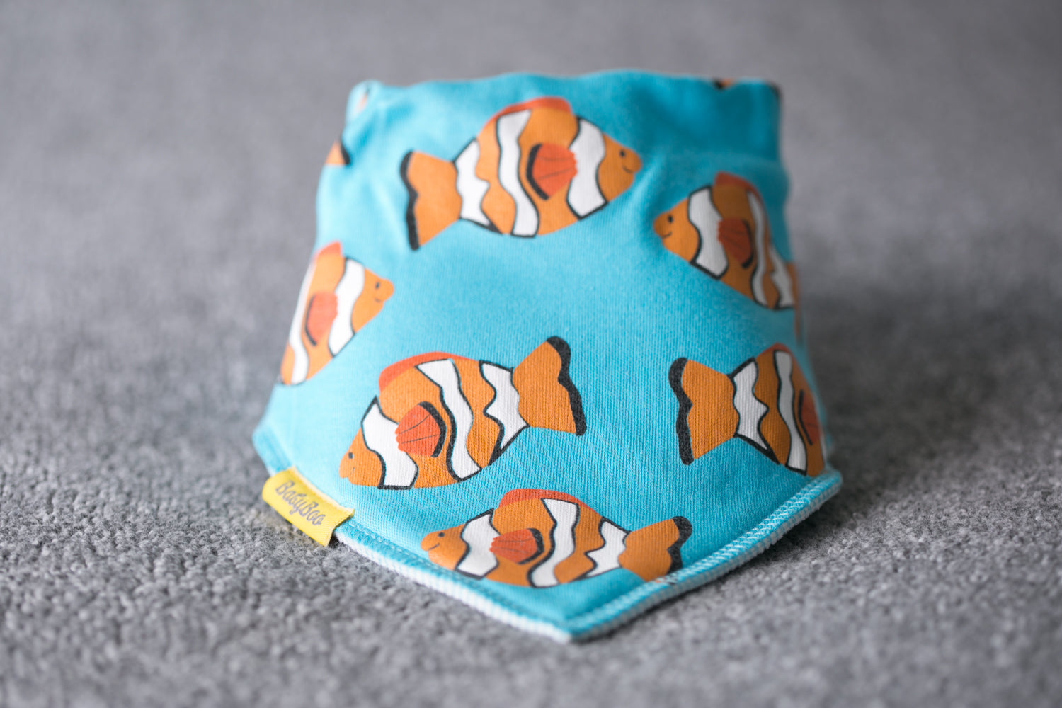 Fishy fishy organic cotton DribbleBoo bandana bib
