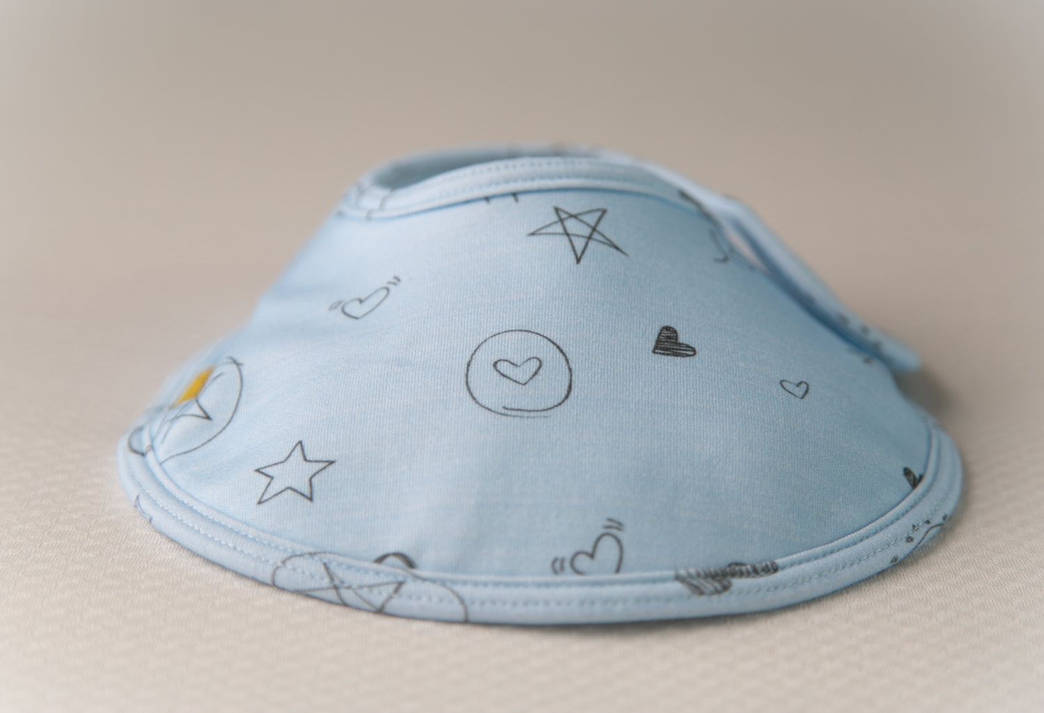 Blue Doodling organic cotton LittleBoo baby bib