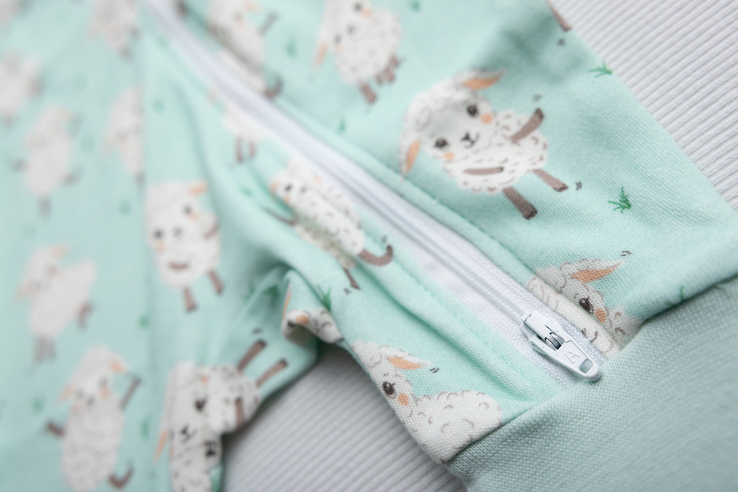 Dancing Lambs organic cotton ZippyBoo suit