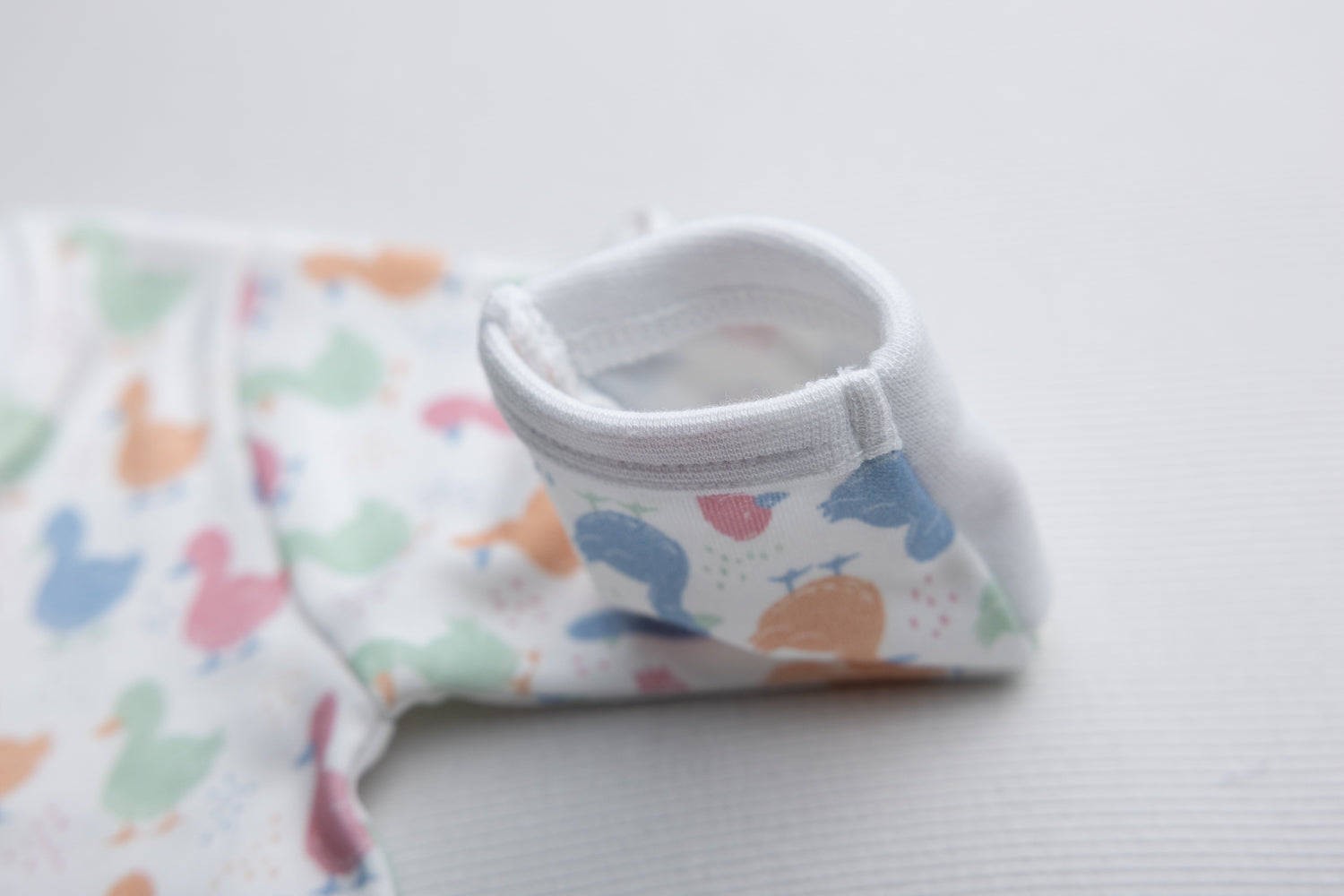 Pastel Ducks organic cotton ZippyBoo suit