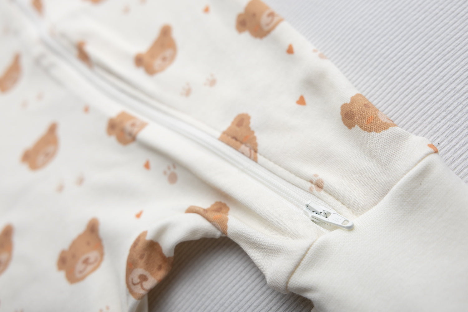 Lovely Teddy bears organic cotton ZippyBoo suit