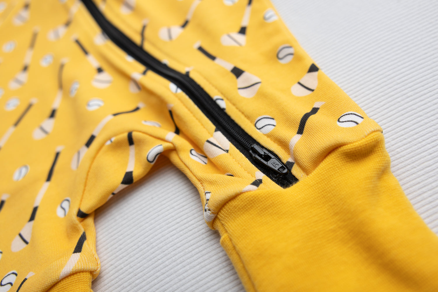 Mustard GAA organic cotton ZippyBoo suit
