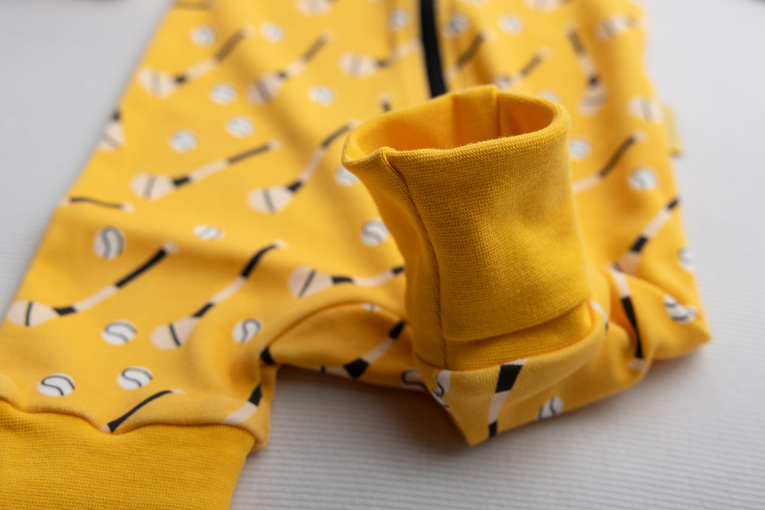 Mustard GAA organic cotton ZippyBoo suit