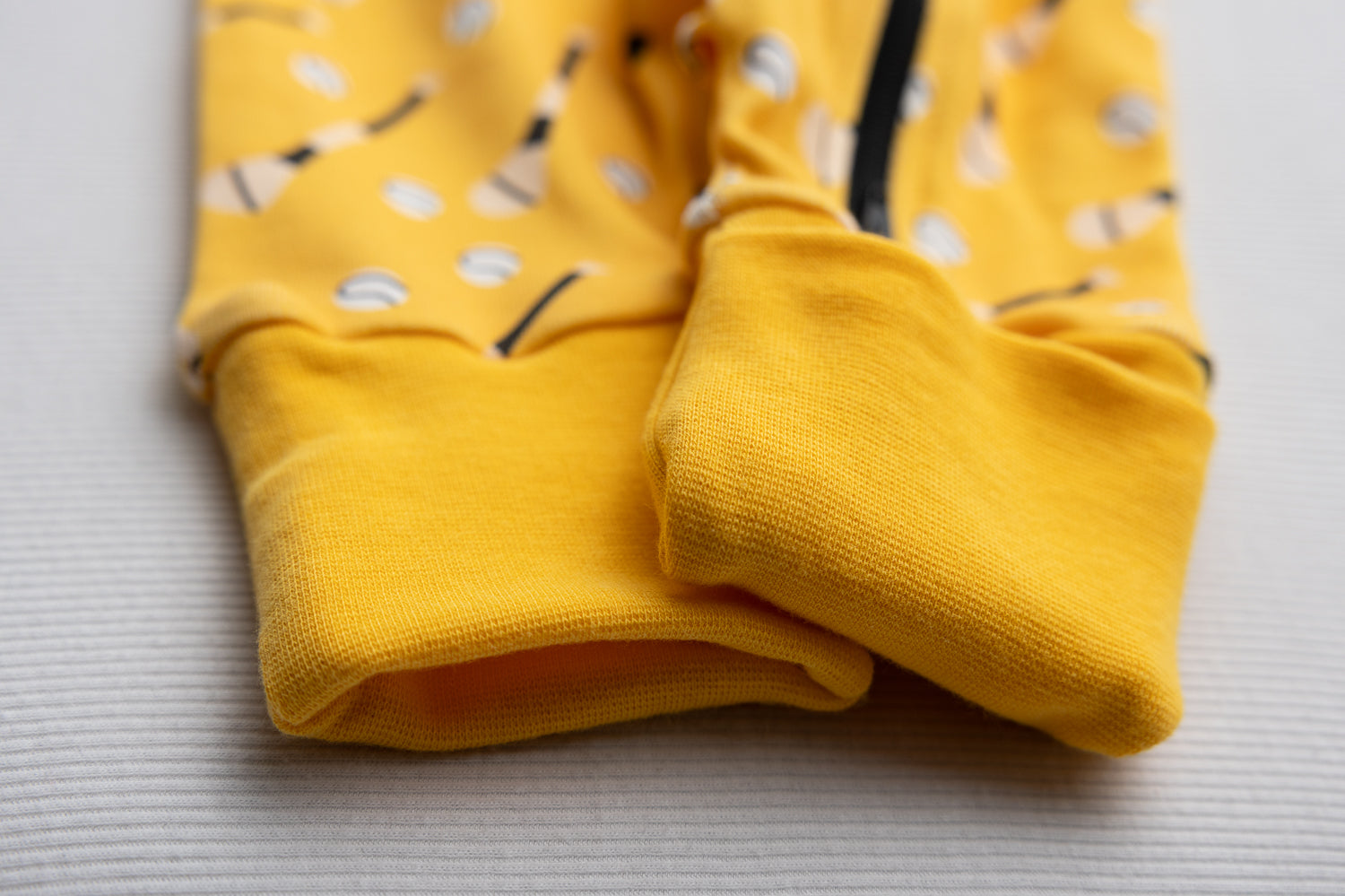 Mustard GAA organic cotton ZippyBoo suit