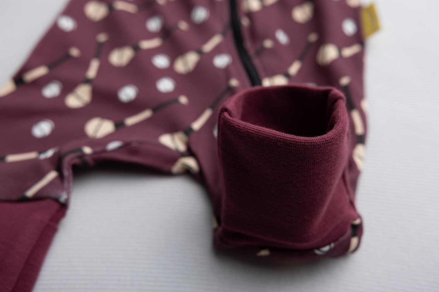 Maroon GAA organic cotton ZippyBoo suit