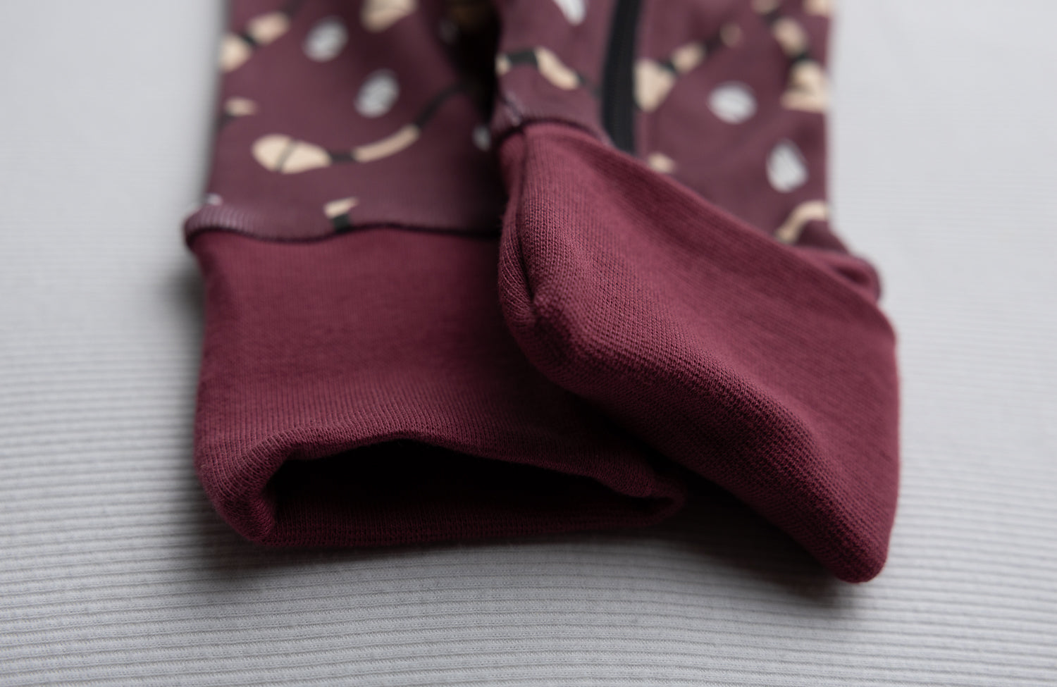 Maroon GAA organic cotton ZippyBoo suit
