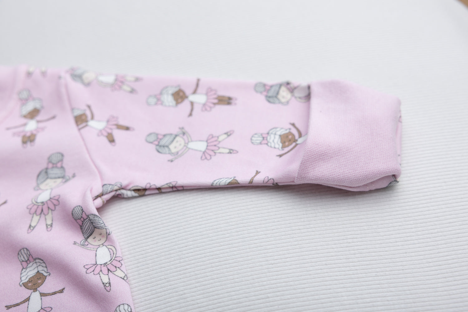 Ballerina ruffle organic cotton ZippyBoo suit