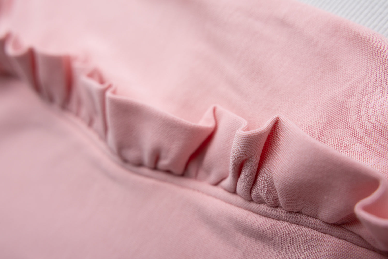 Pink ruffle organic cotton ZippyBoo suit