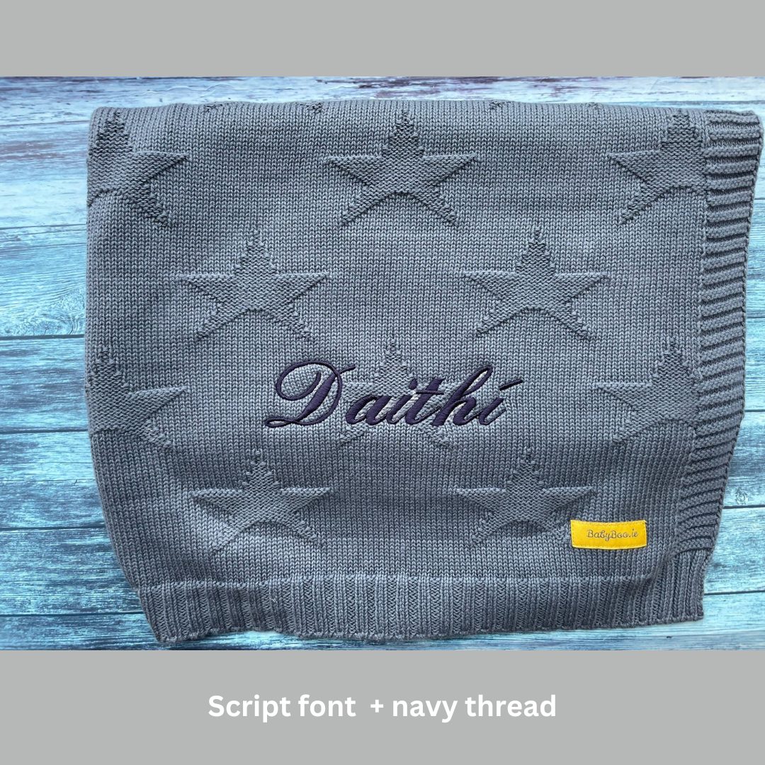Our little star indigo organic cotton BlankieBoo