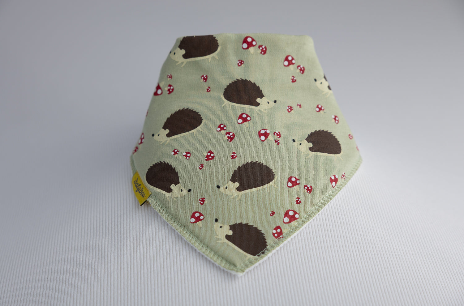 Harry the hedgehog organic cotton DribbleBoo bandana bib