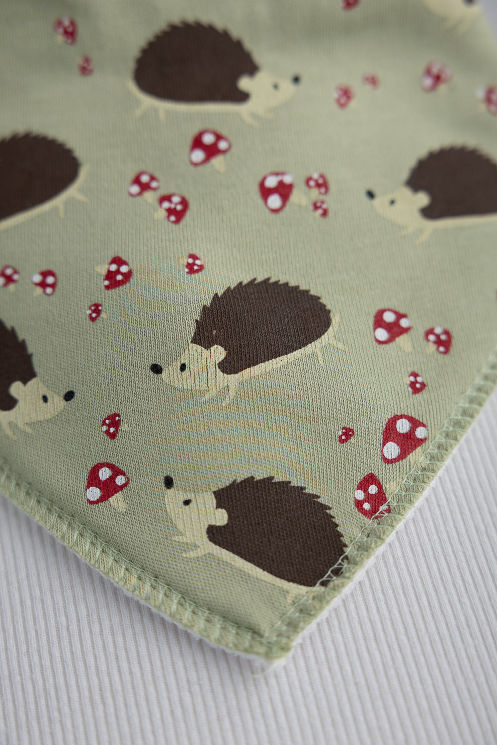 Harry the hedgehog organic cotton DribbleBoo bandana bib