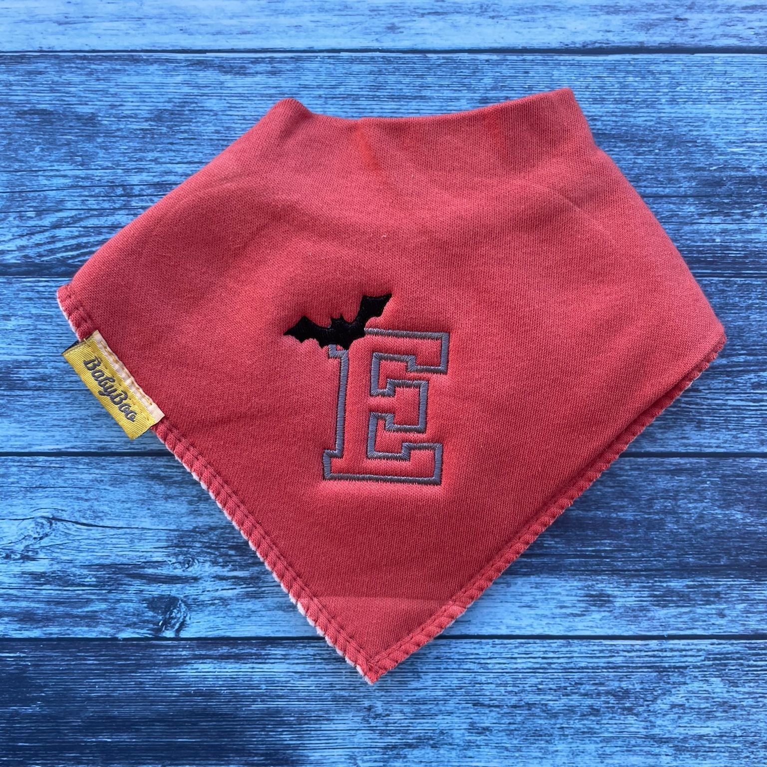 Letterman with Bat Organic Cotton DribbleBoo Bib
