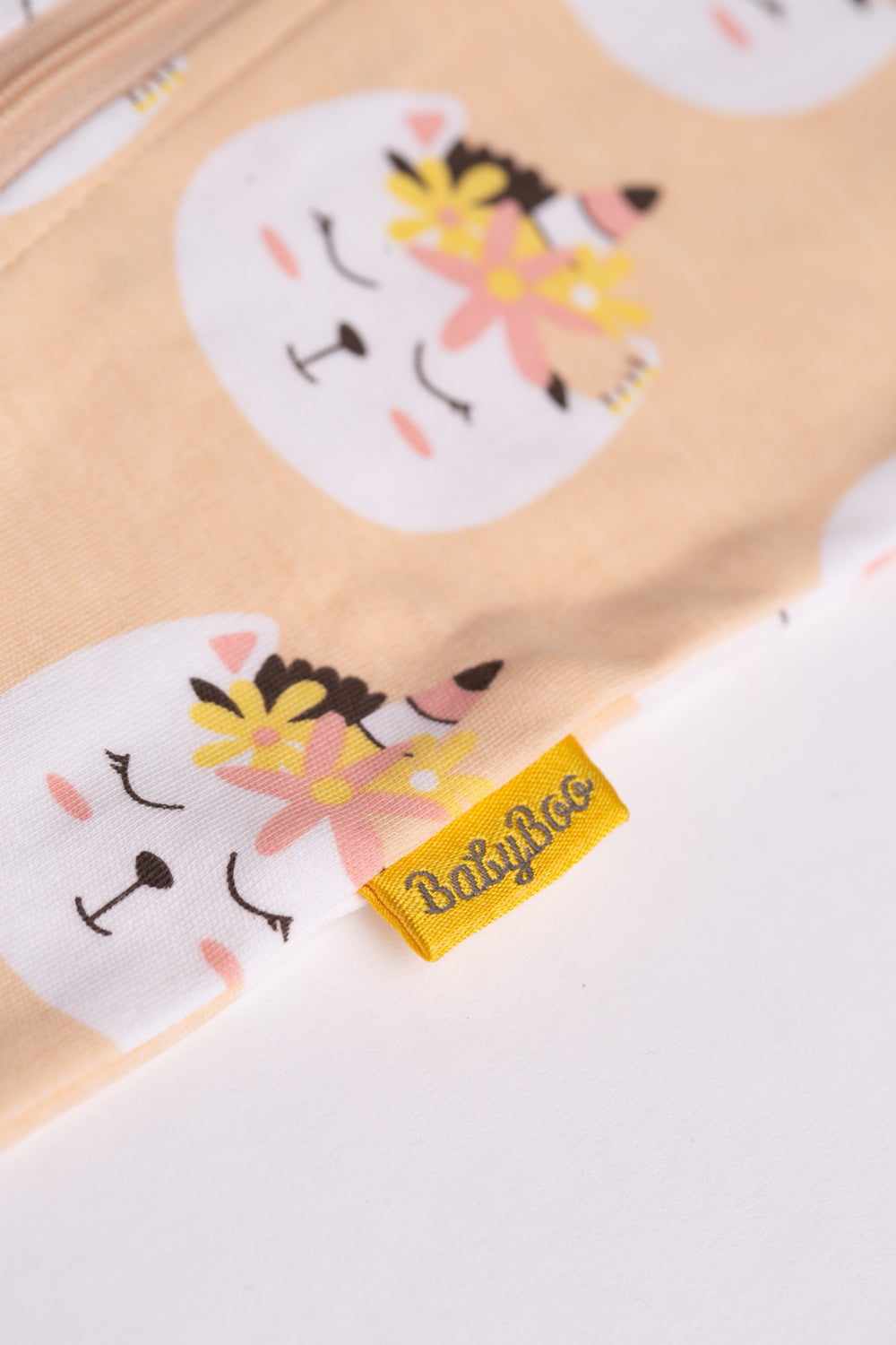 Peach caticorn organic cotton ZippyBoo suit