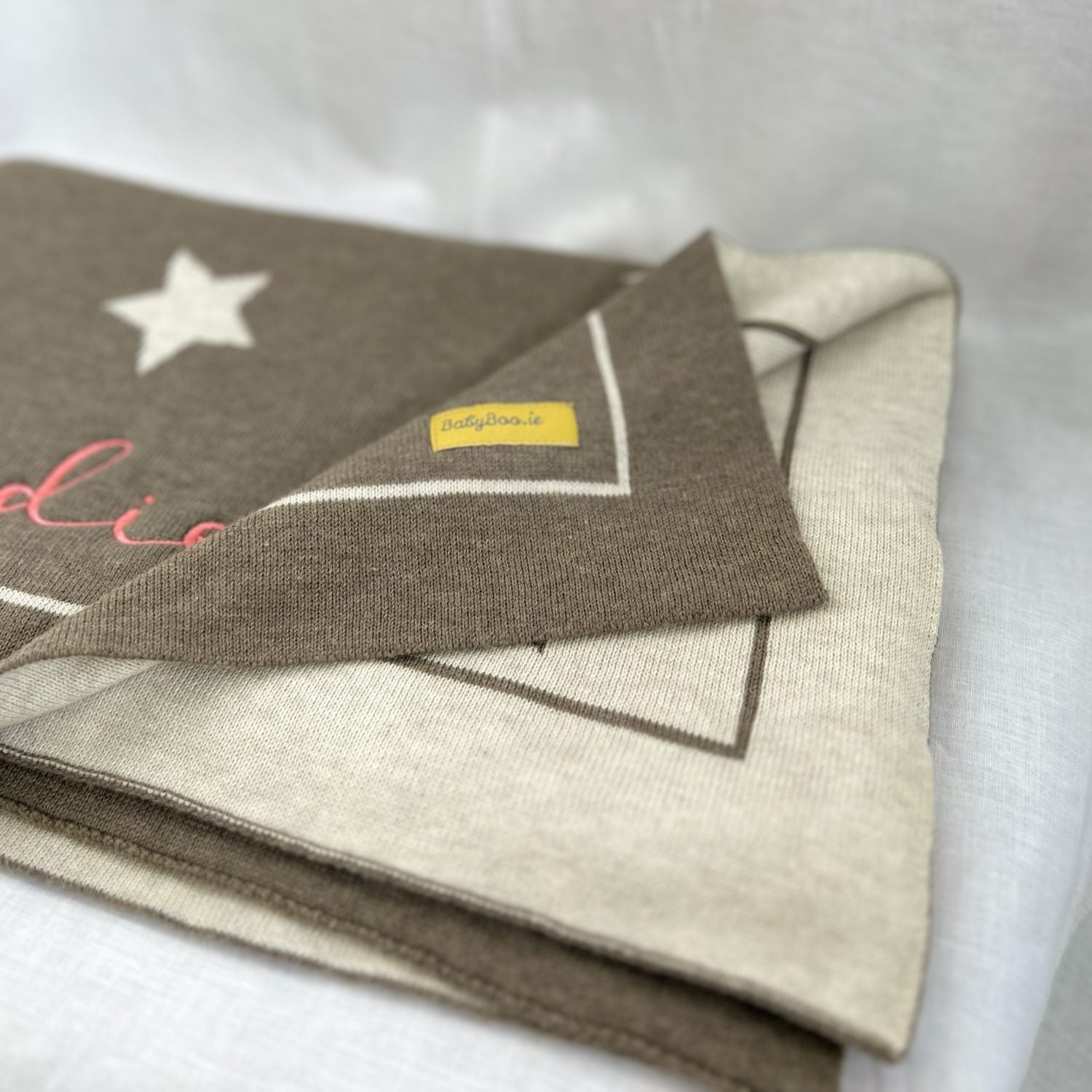 Organic cotton walnut stars BlankieBoo