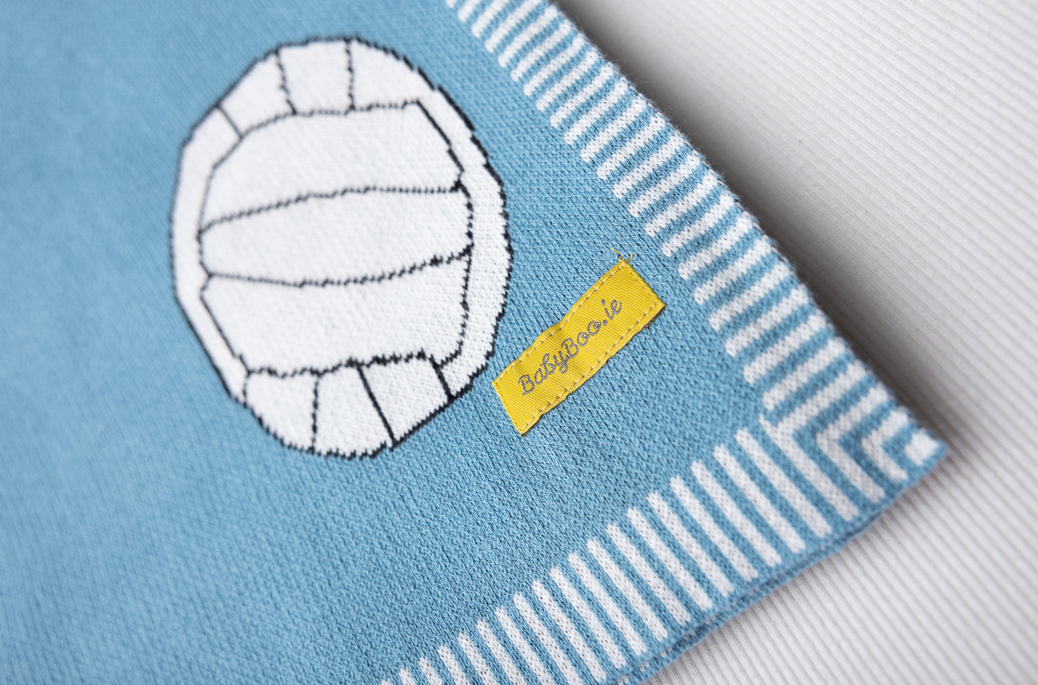 Blue Gaelic Football Organic Cotton BlankieBoo blanket