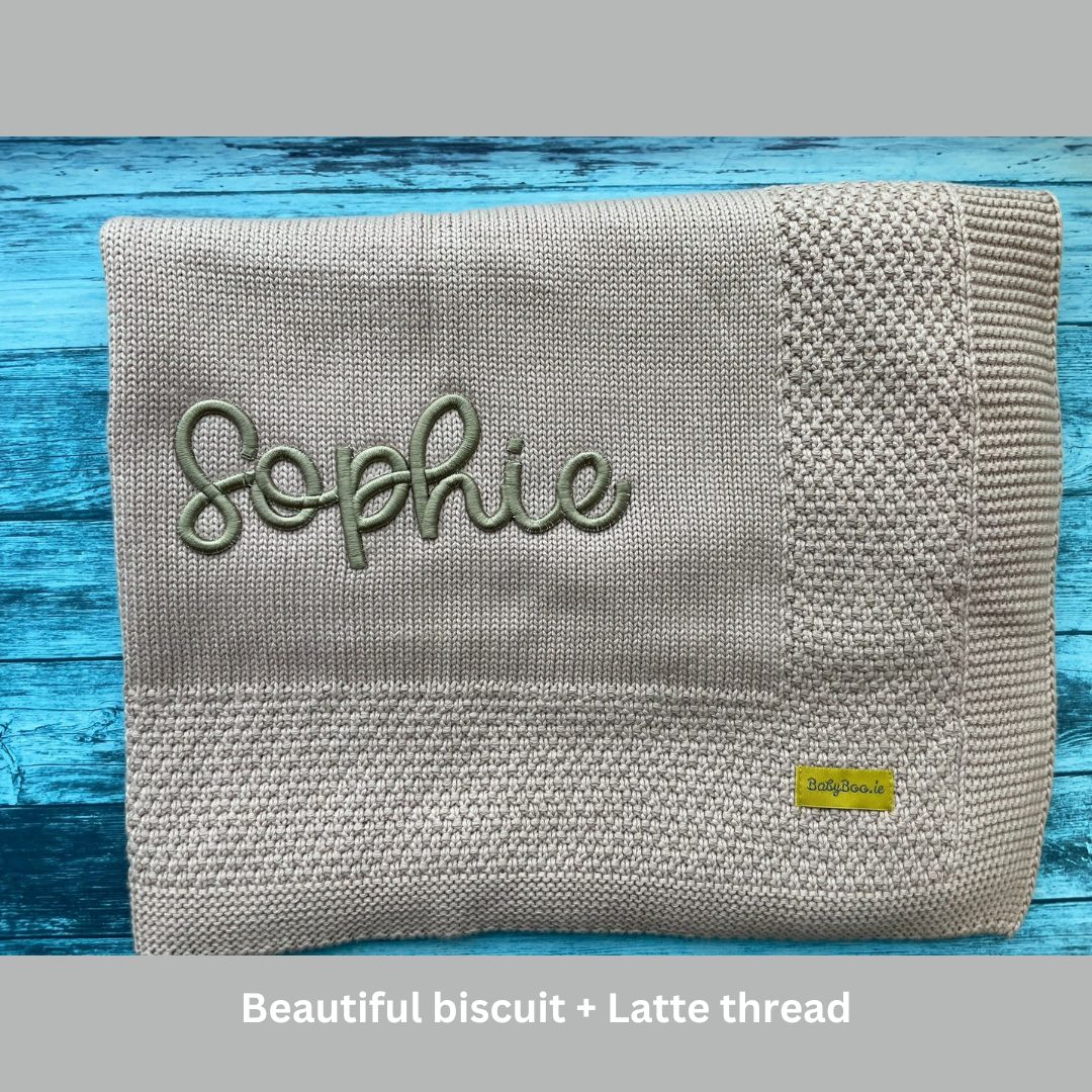 3D Puff Personalised Organic Cotton BlankieBoo baby blanket